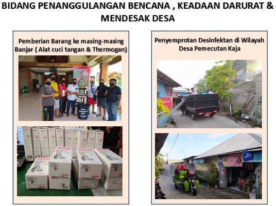 Giat Bidang Penanggulangan Bencana, Keadaan Darurat dan Mendesak Desa