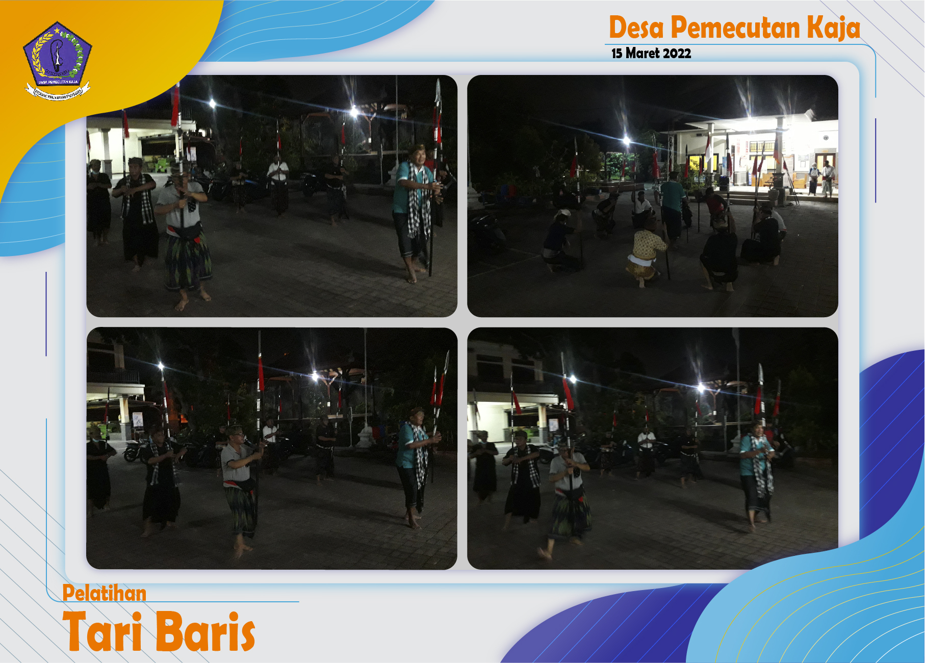 Kegiatan Pelatihan Tari Baris Gede Desa Pemecutan Kaja