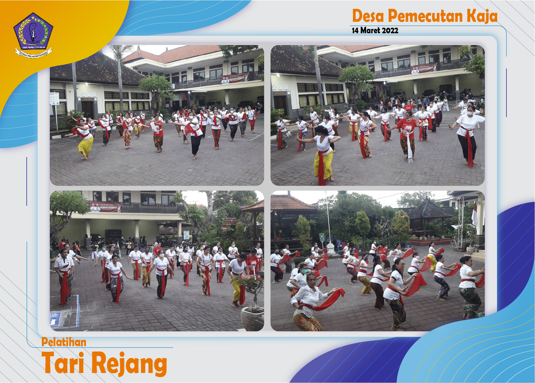 Kegiatan Pelatihan Tari Rejang Gandha Kasturi Maskot Desa Pemecutan Kaja