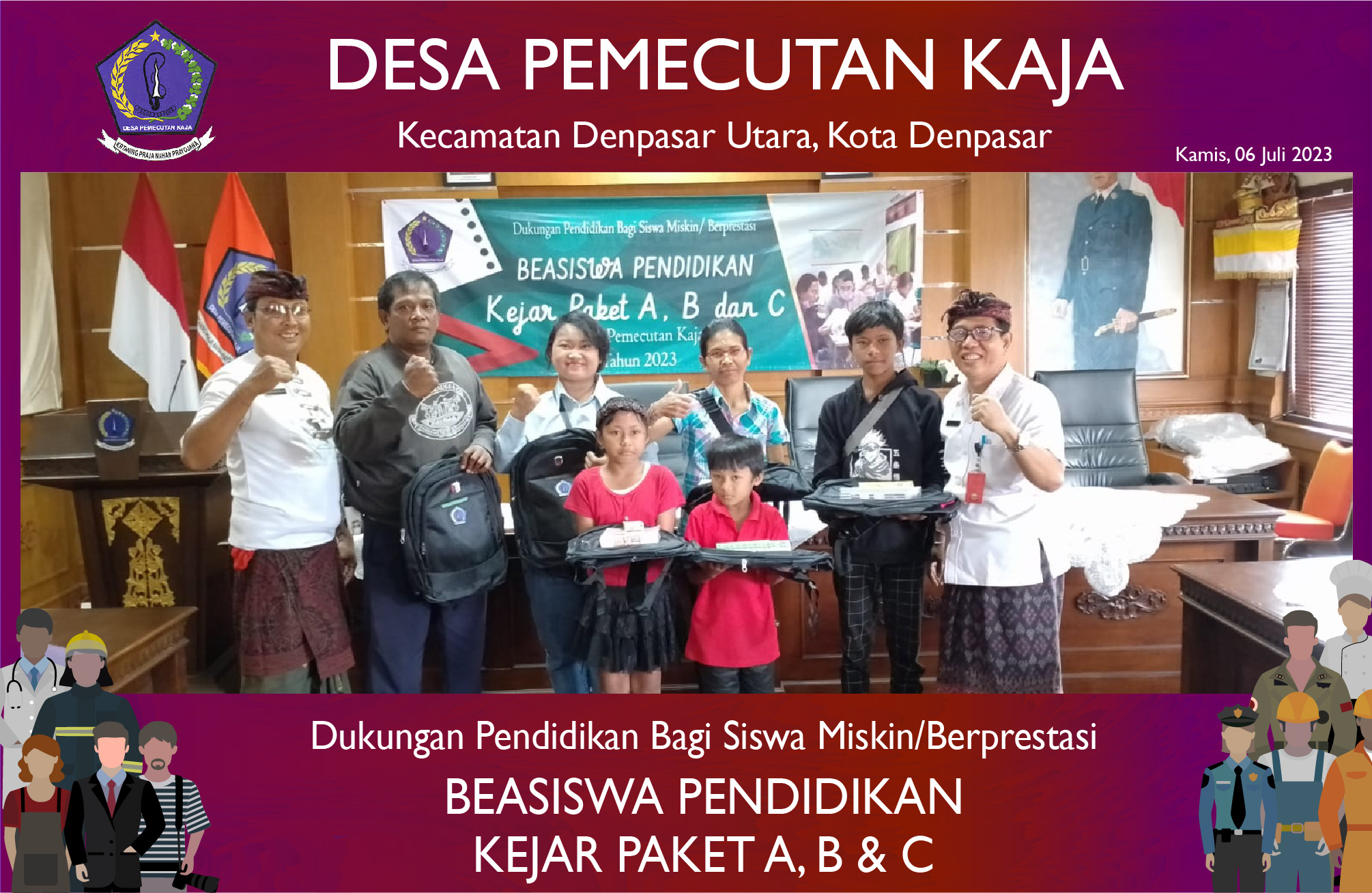 Kegiatan Dukungan Pendidikan Bagi Siswa Miskin/Berprestasi Beasiswa Kejar Paket A, B dan C thn 2023