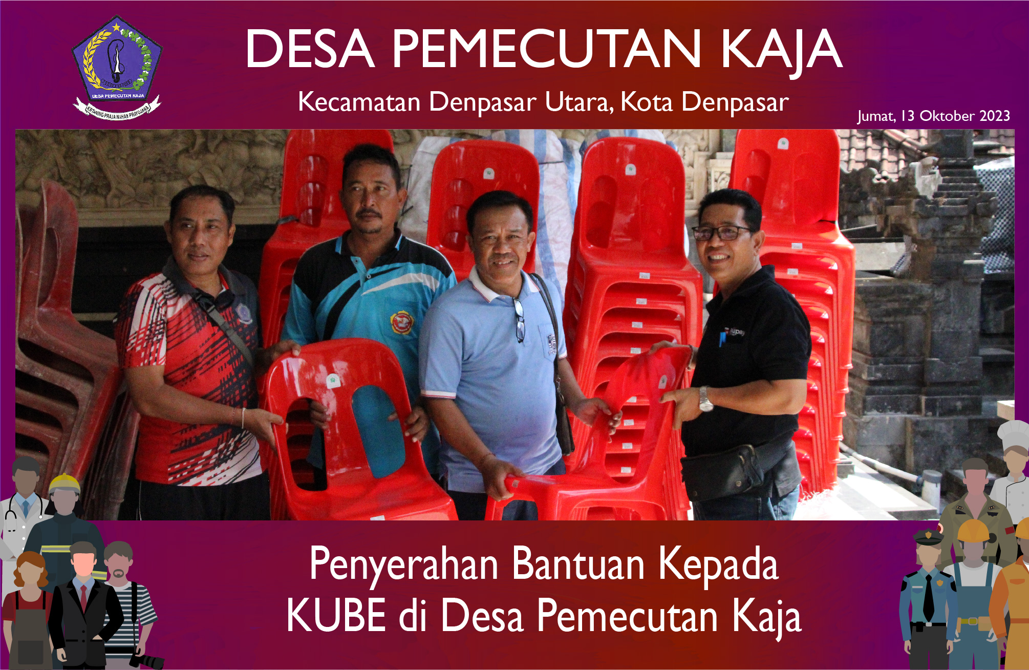 Penyerahan bantuan kepada Kelompok Usaha Bersama (KUBE)