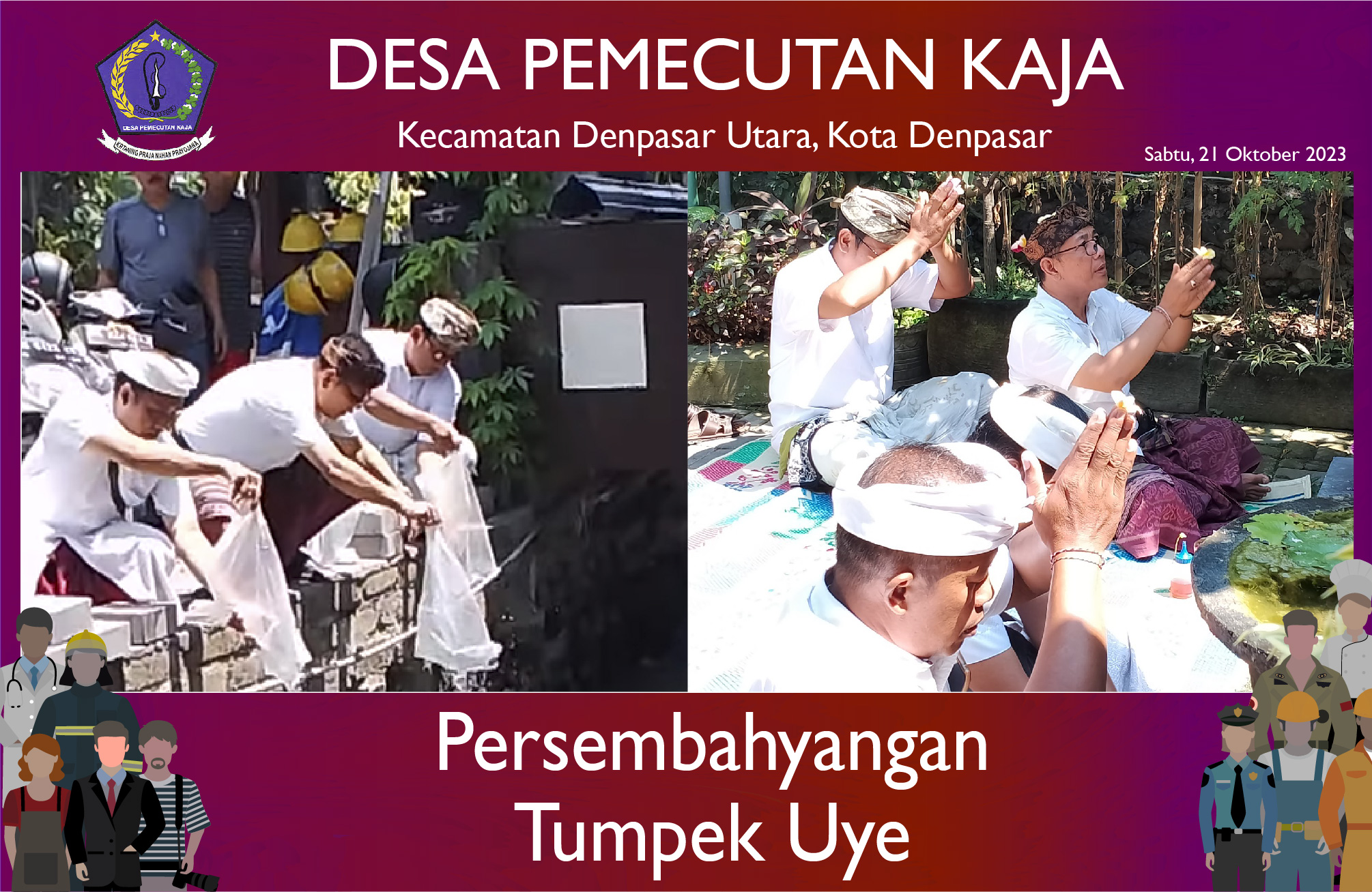 Persembahyangan hari raya Tumpek Uye (21/10/2023)