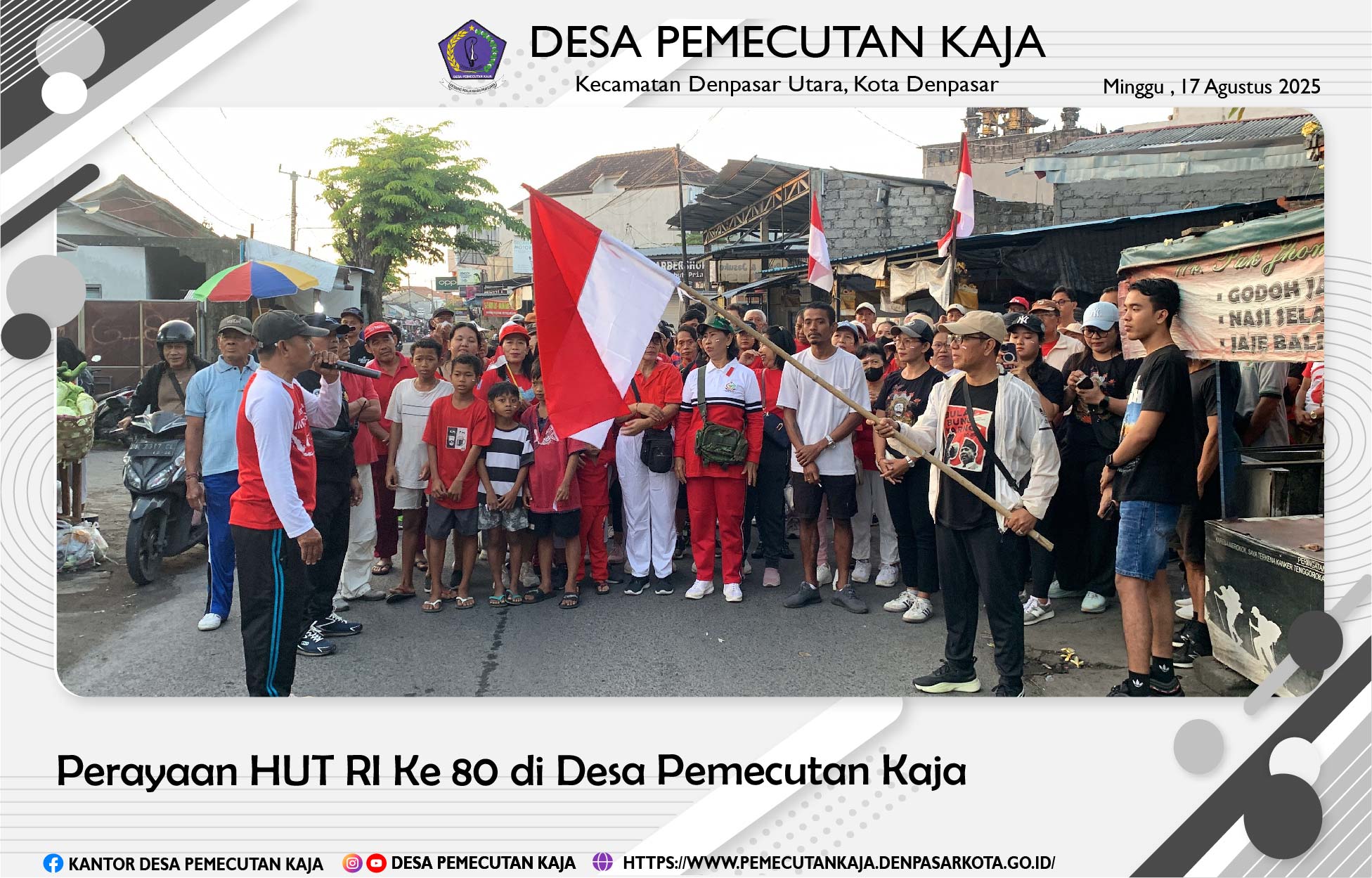 Perayaan HUT RI Ke 80 di Desa Pemecutan Kaja