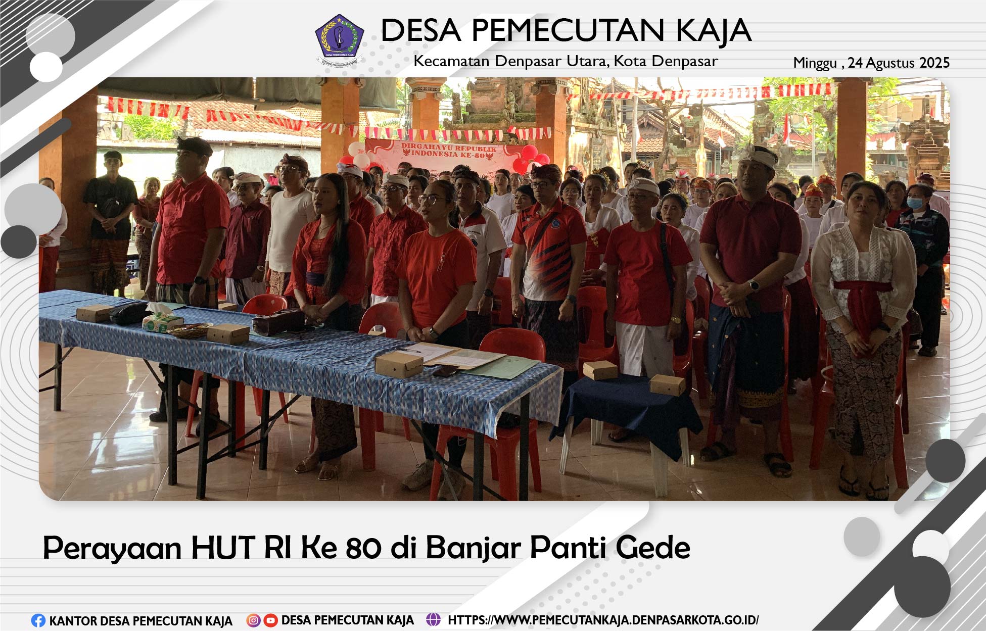 Perayaan HUT RI Ke 80 di Banjar Panti Gede