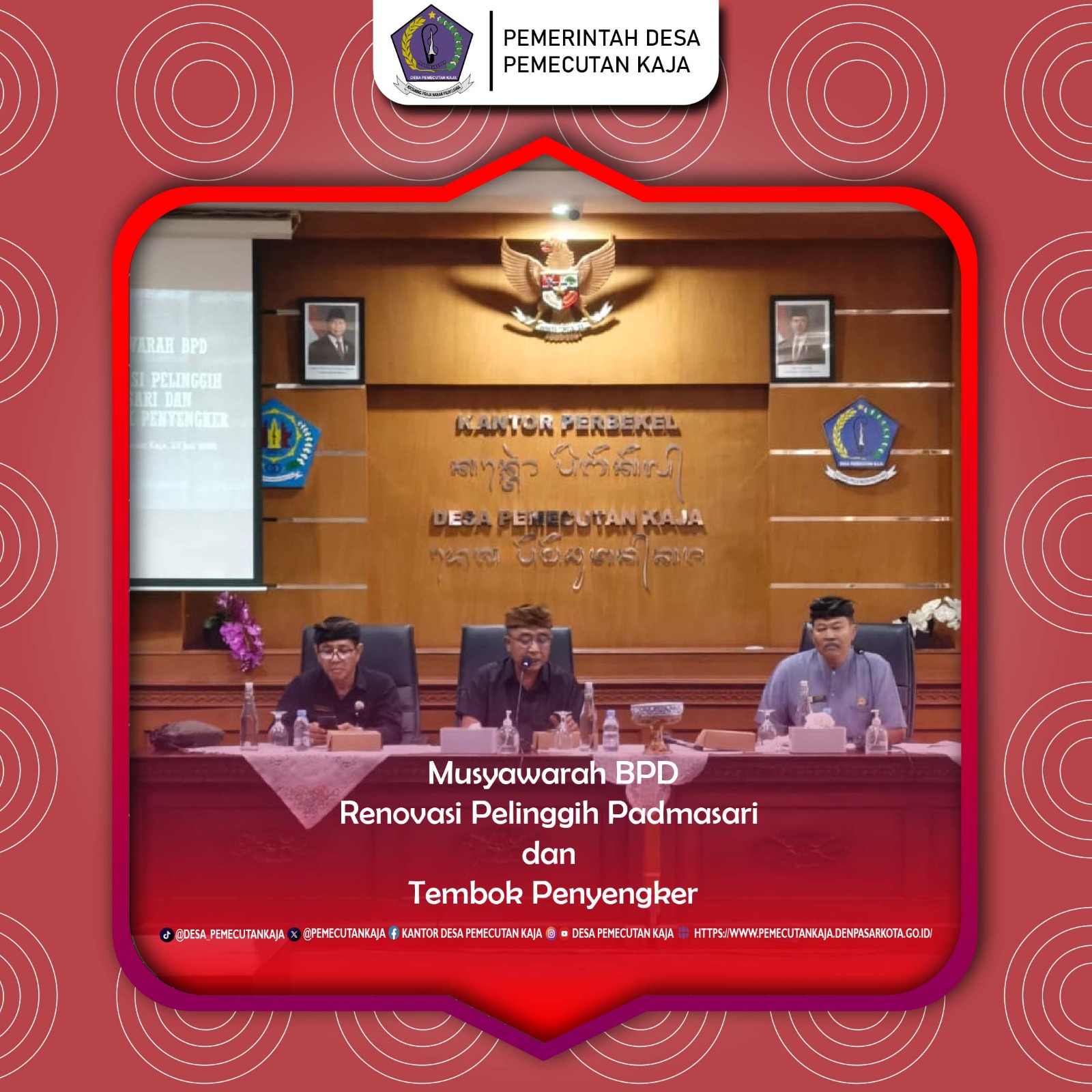 Musyawarah BPD Renovasi Pelinggih Padmasari dan Tembok Penyengker 