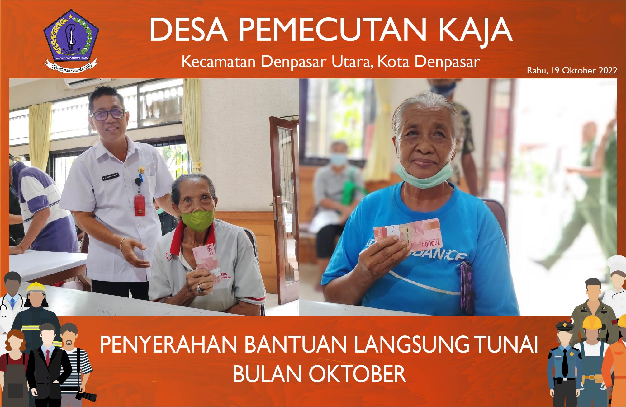 Penyerahan Bantuan Langsung Tunai periode Oktober 2022