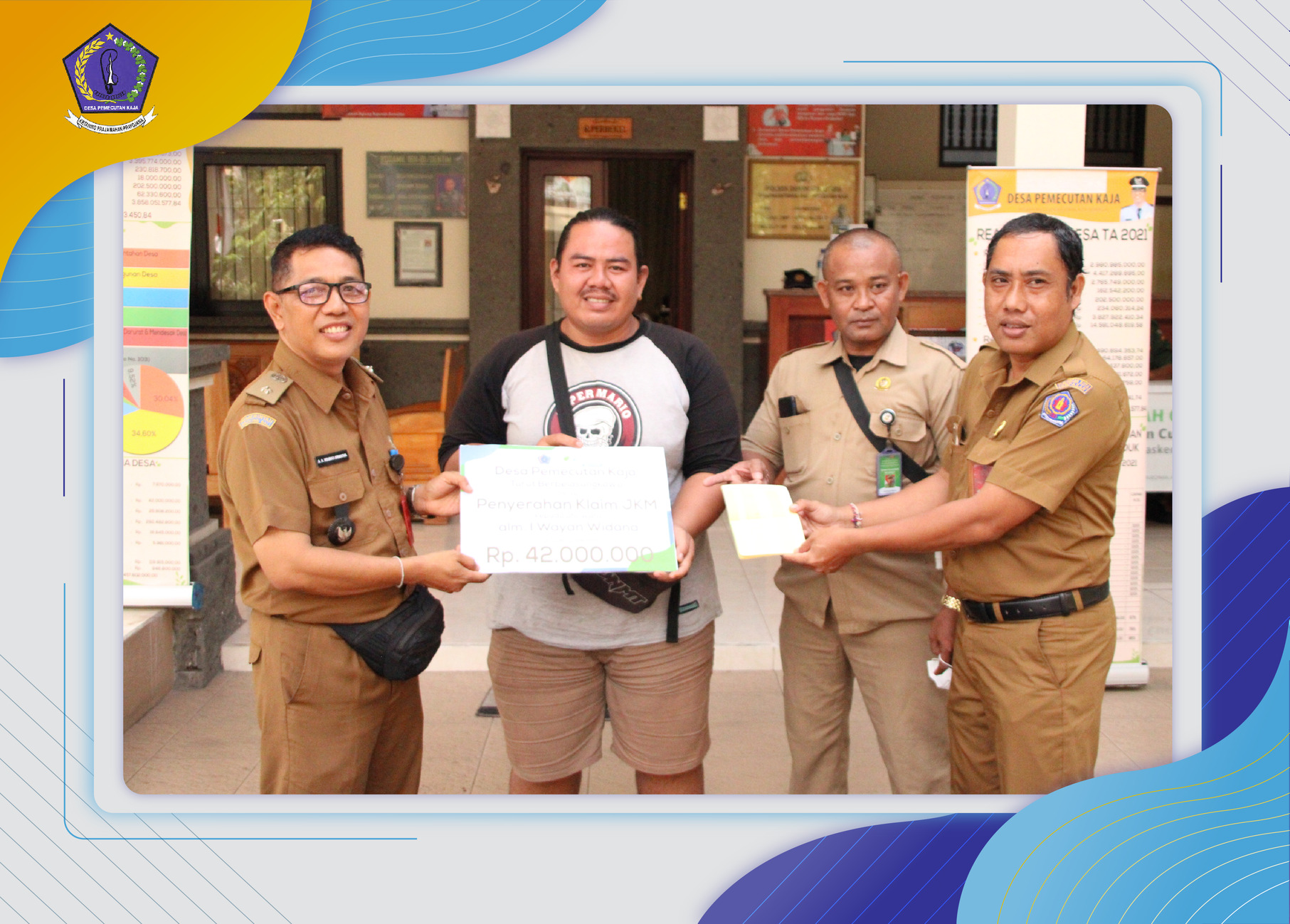 Penyerahan Klaim BPJS JKM kepada ahli waris alm. I Wayan Widana 