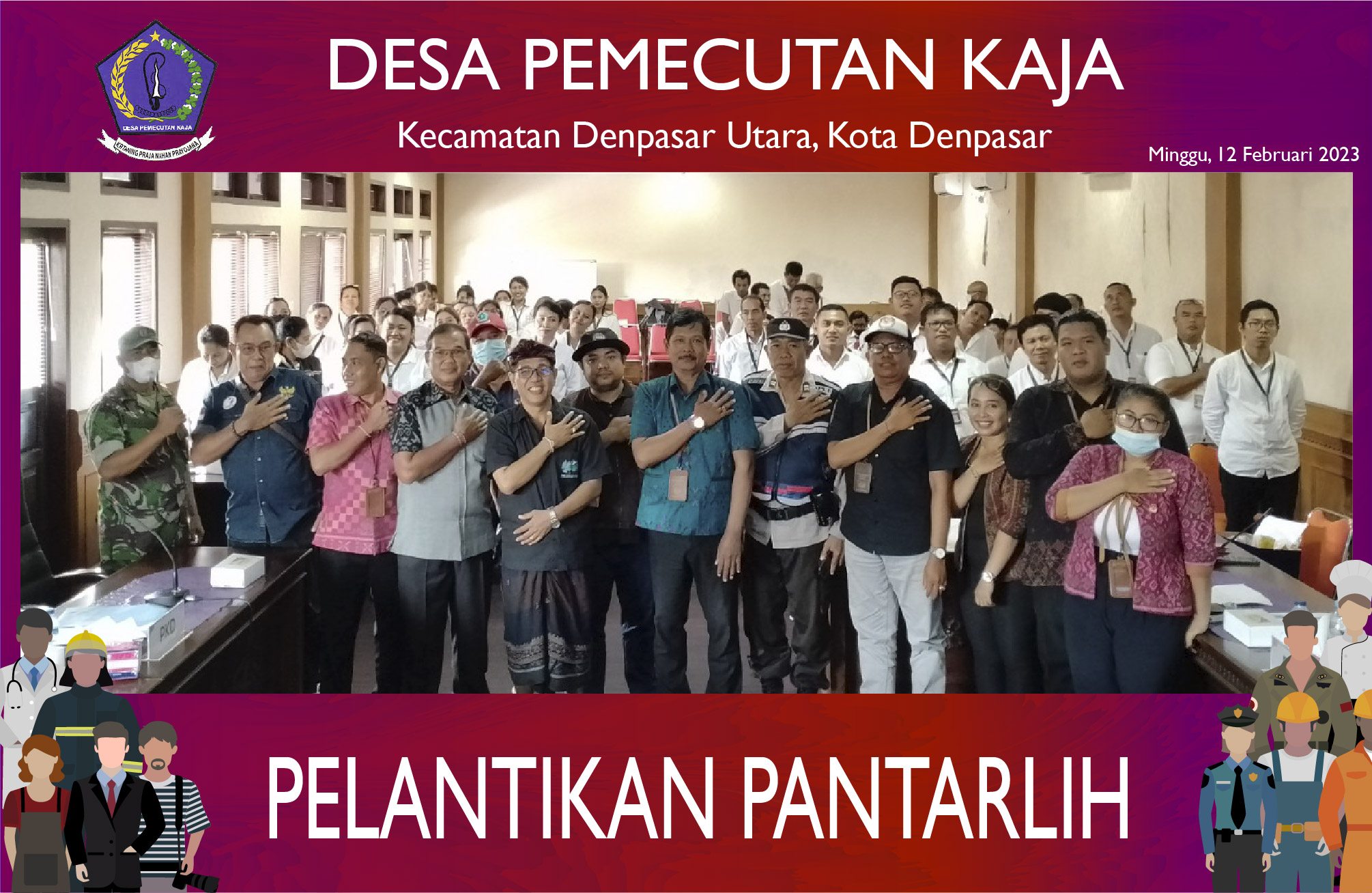 Pelantikan PANTARLIH Desa Pemecutan Kaja