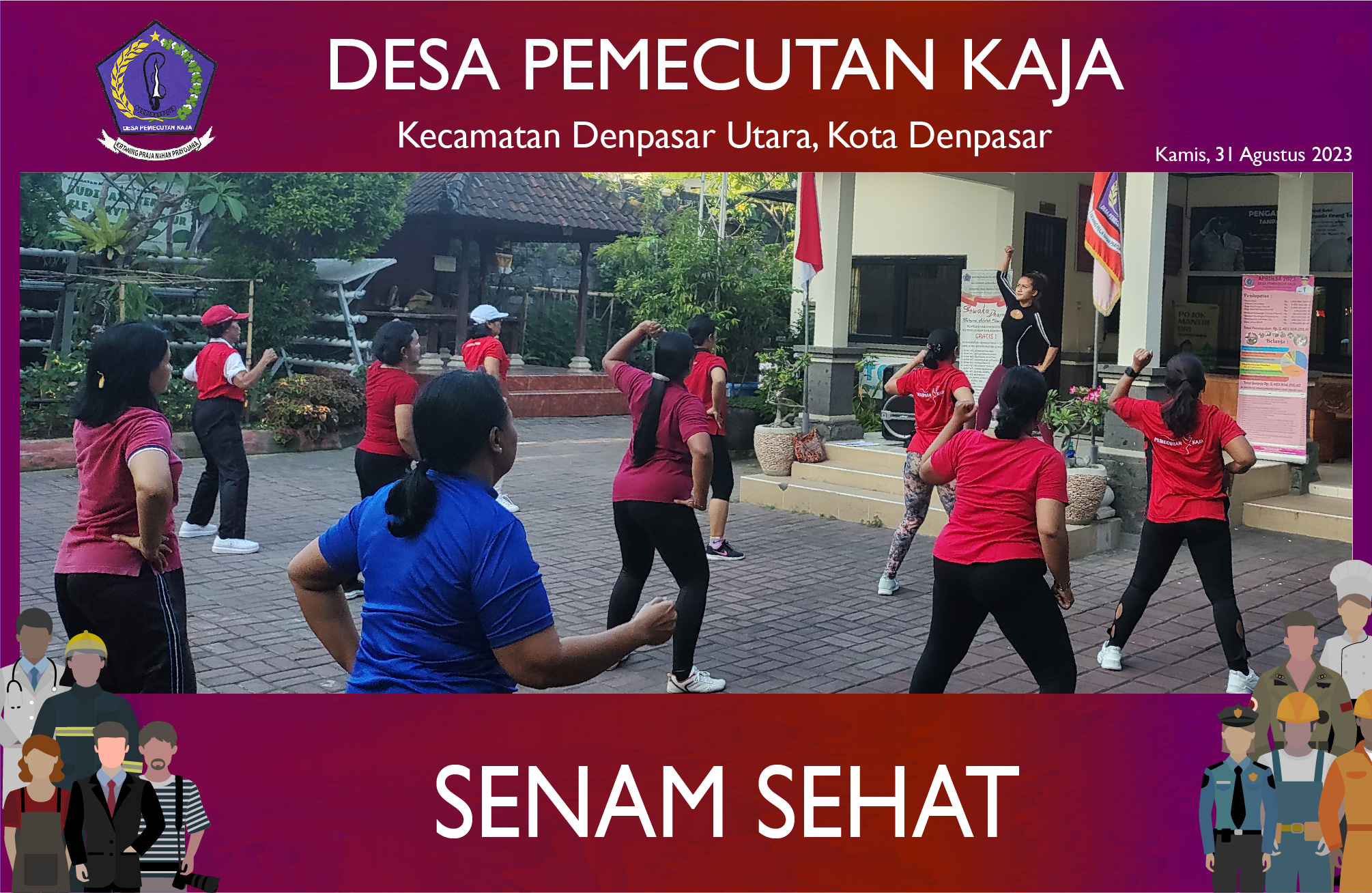 Senam Sehat Desa Pemecutan Kaja (31/08/2023)