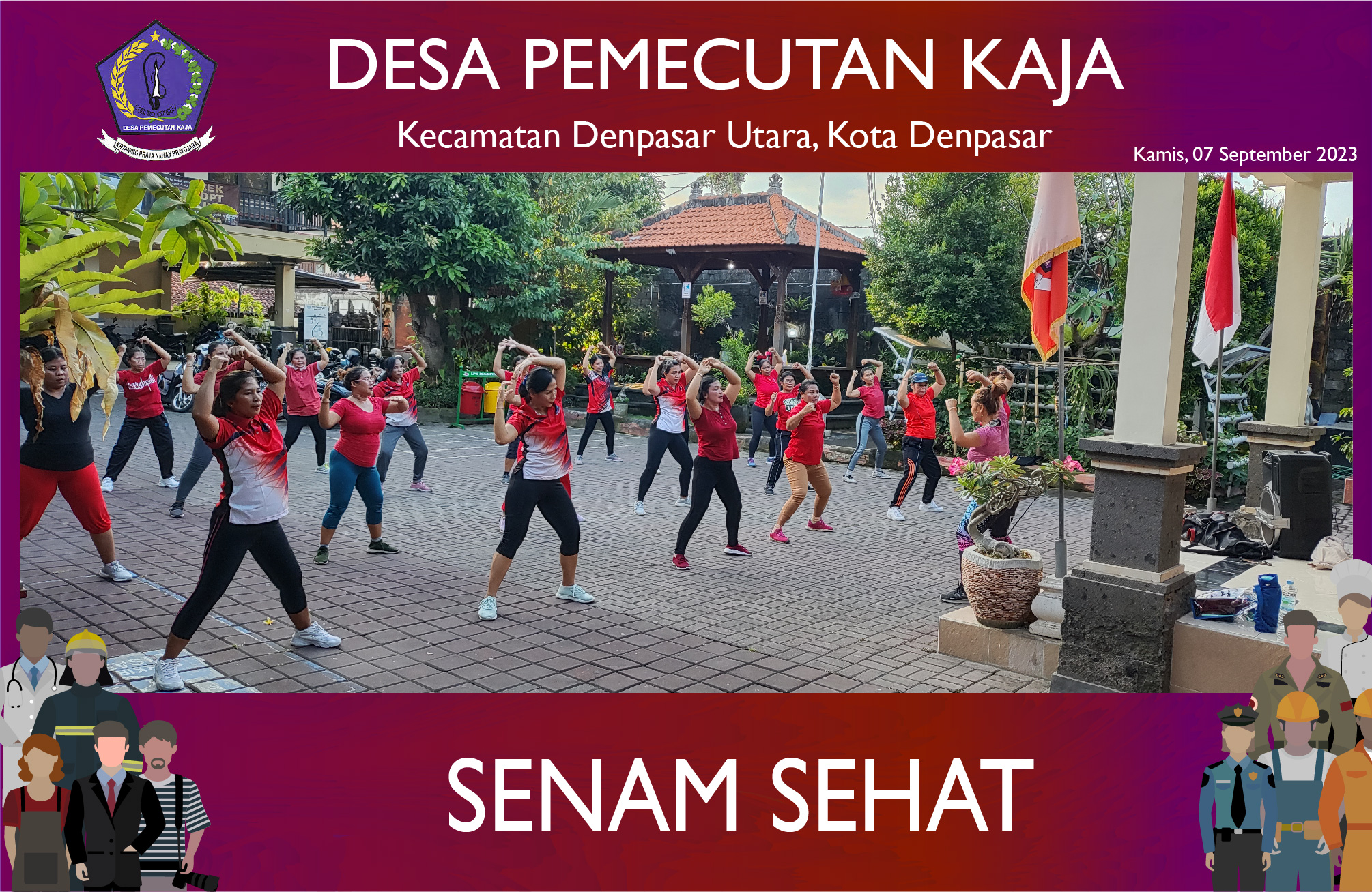 Senam Sehat Desa Pemecutan Kaja (07/09/2023)