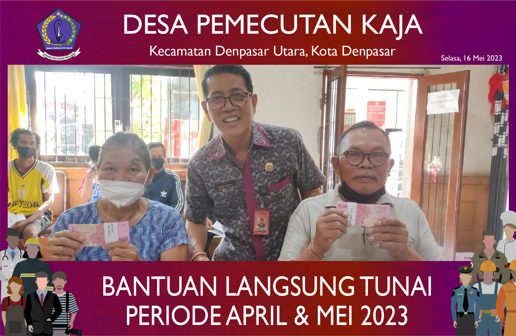 Penyerahan Bantuan Langsung Tunai (BLT) periode bulan April dan Mei 2023