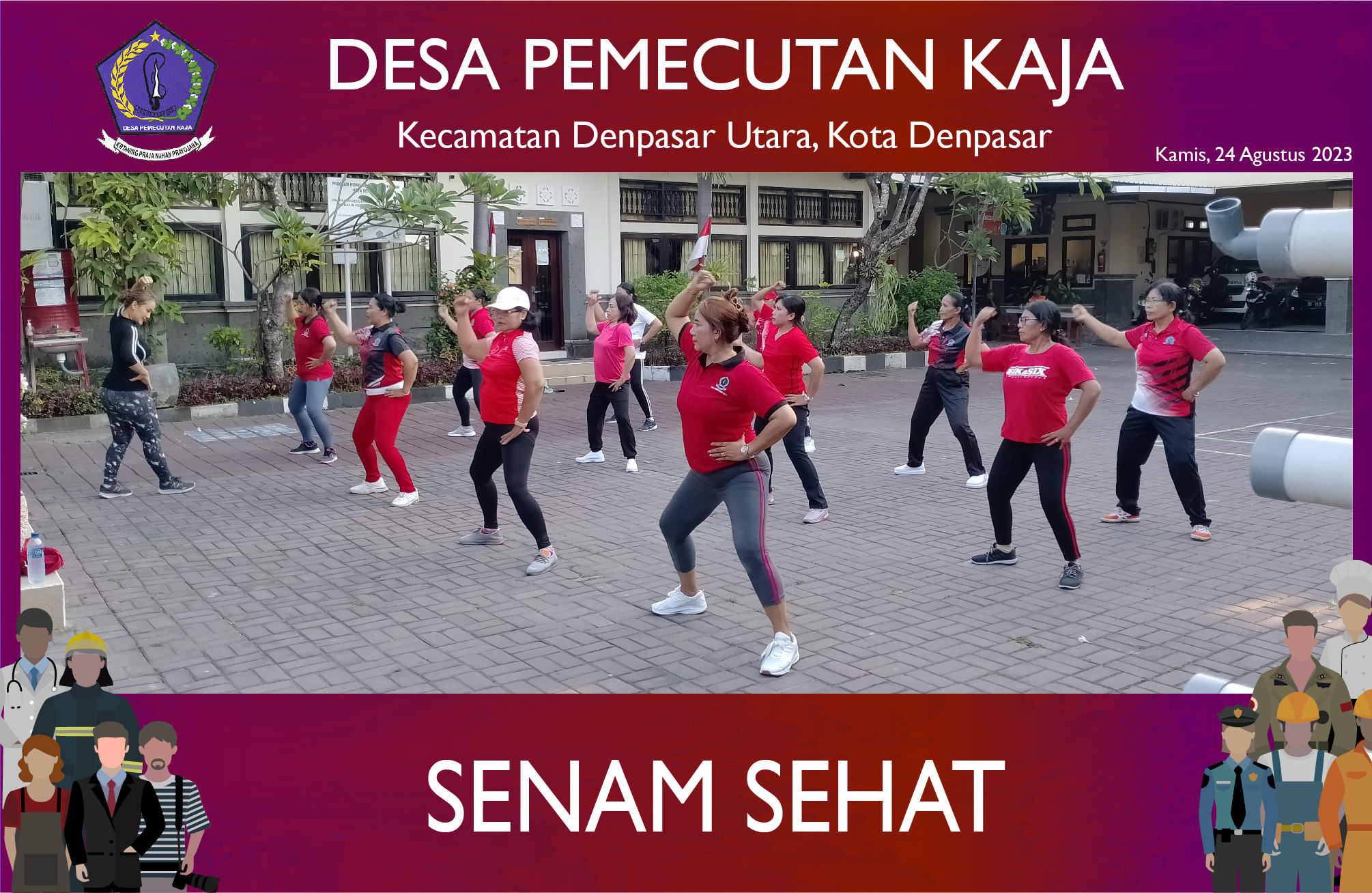 Senam Sehat Desa Pemecutan Kaja (24/08/2023)