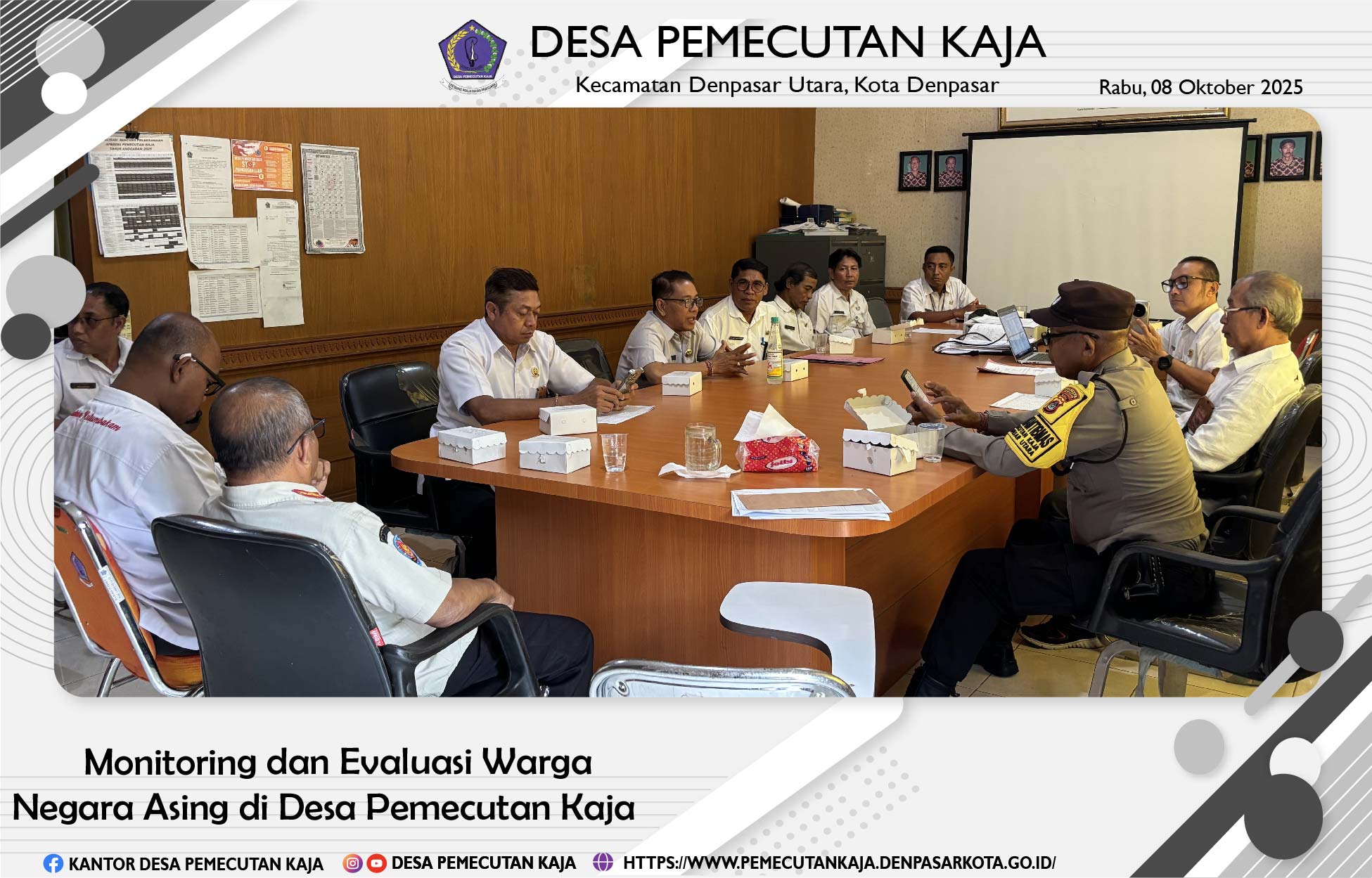 Monitoring dan Evaluasi Warga Negara Asing di Desa Pemecutan Kaja
