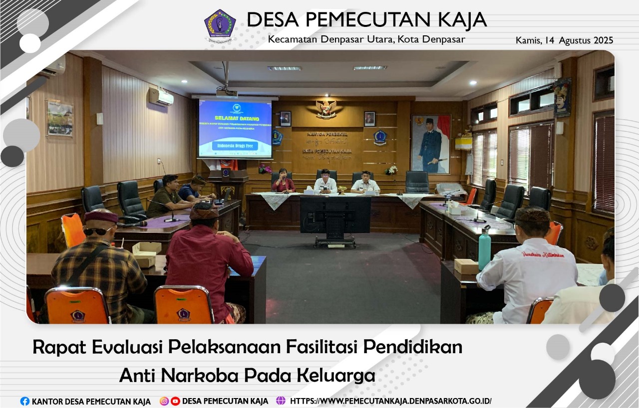 Rapat Evaluasi Pelaksaan Fasilitasi Pendidikan Anti Narkoba Pada keluarga