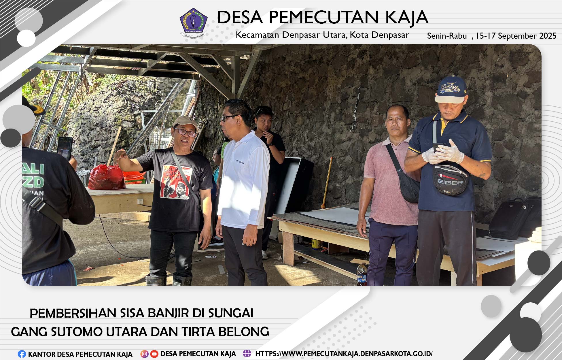 PEMBERSIHAN SISA BANJIR DI SUNGAI GANG SUTOMO UTARA DAN TIRTA BELONG