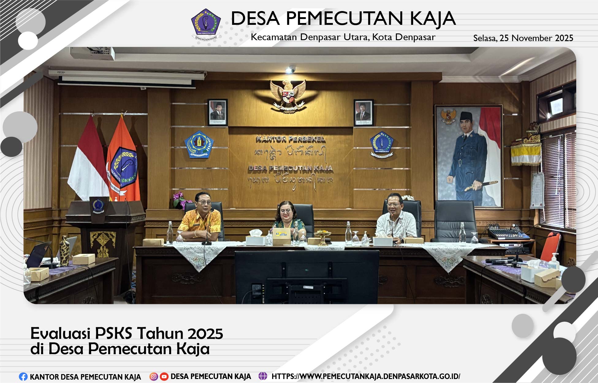 Evaluasi PSKS Tahun 2025 di Desa Pemecutan Kaja