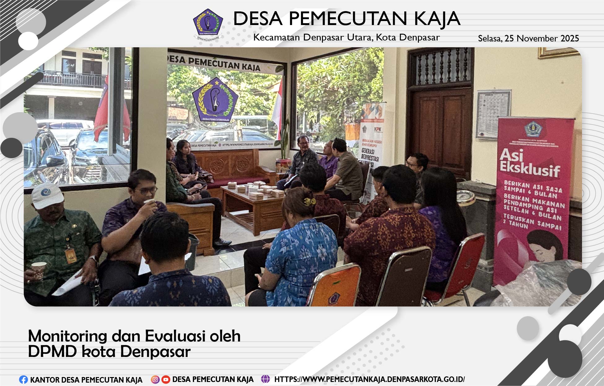 Monitoring dan Evaluasi oleh DPMD Kota Denpasar