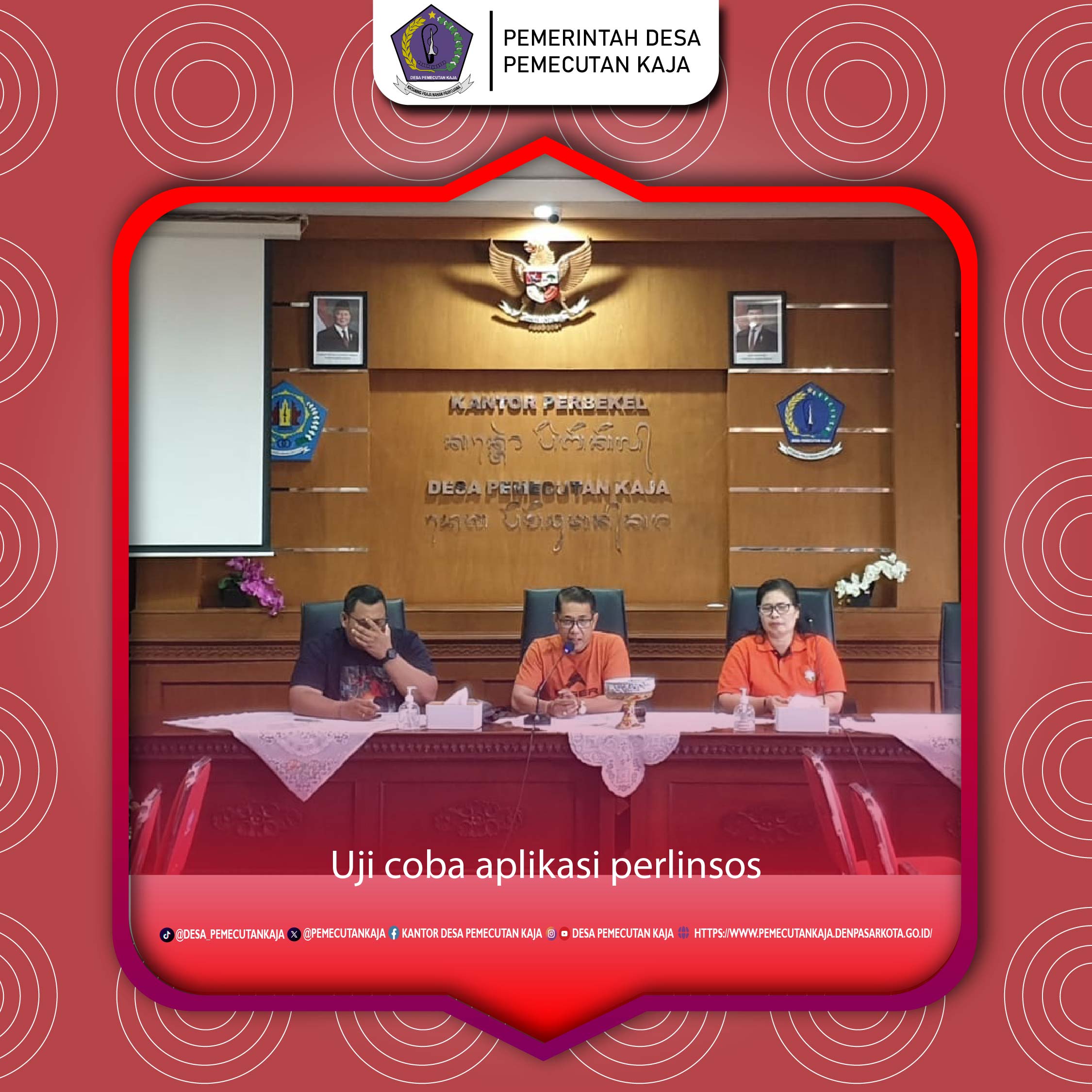 Uji coba aplikasi perlinsos