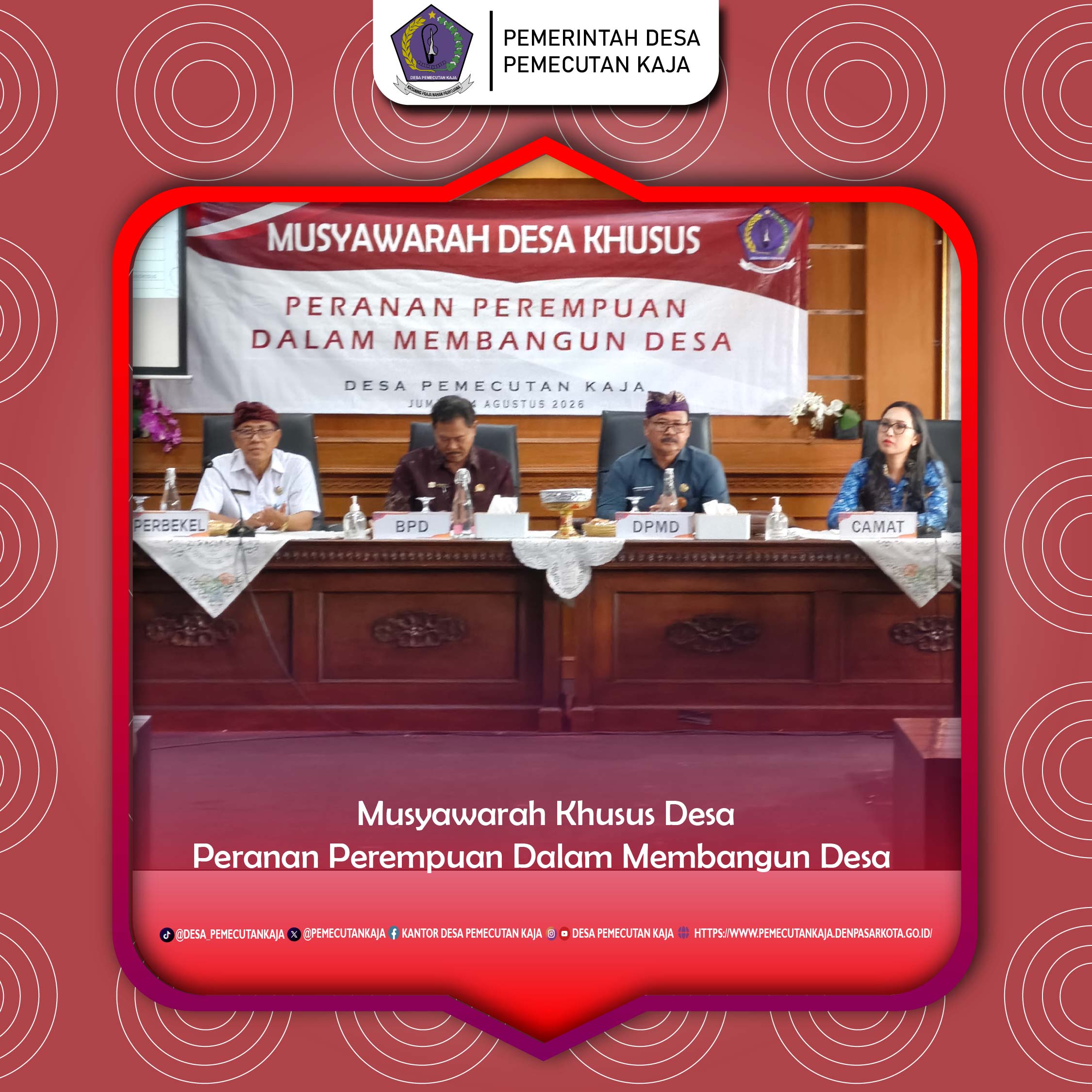 Musyawarah Desa Khusus "Peranan Perempuan Dalam Membangun Desa"